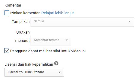 Cara Mematikan Komentar Youtube Panduanit