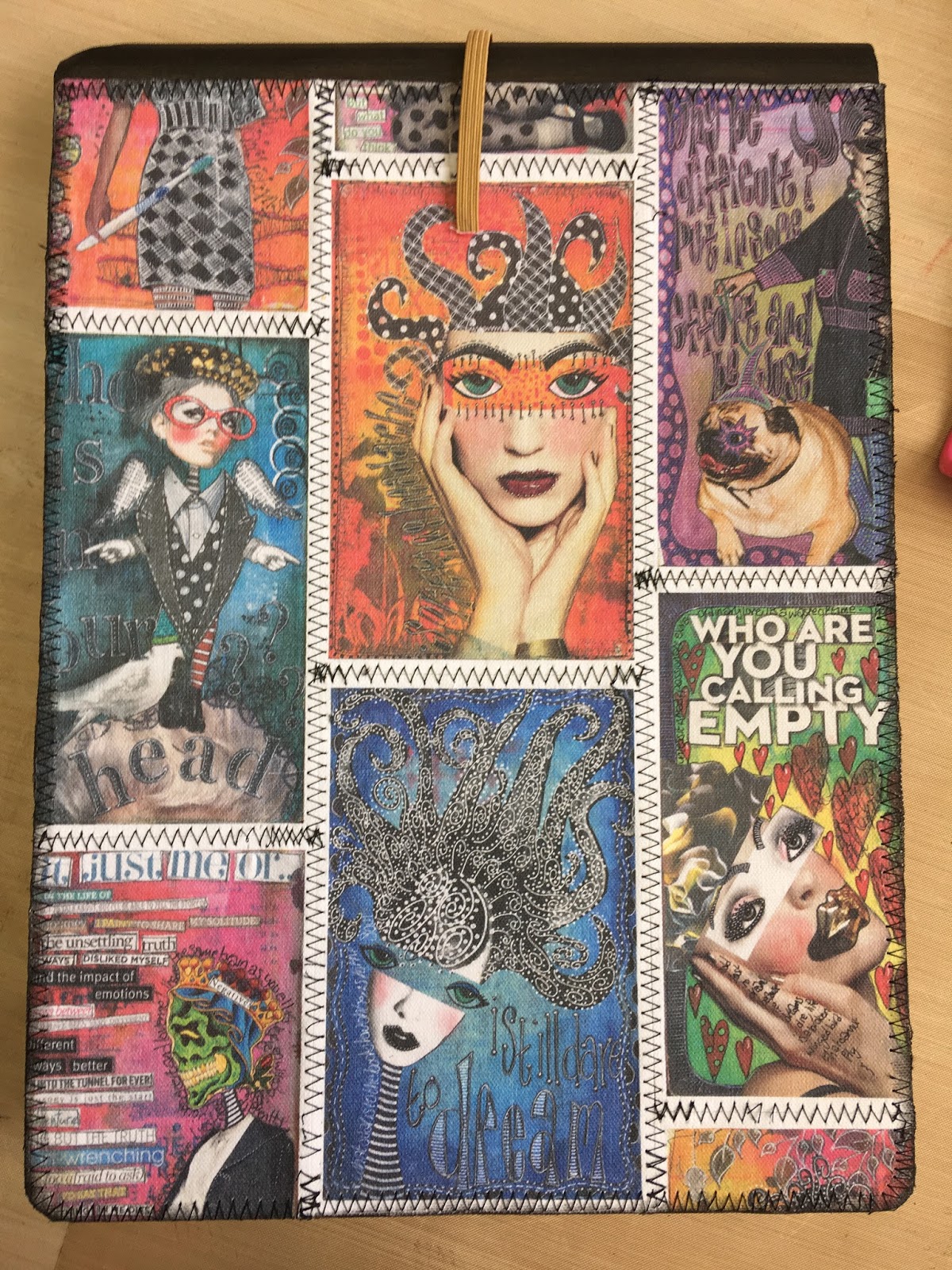 Dylan's Blog Dylusions Flip Journal Canvas Cover StepbyStep