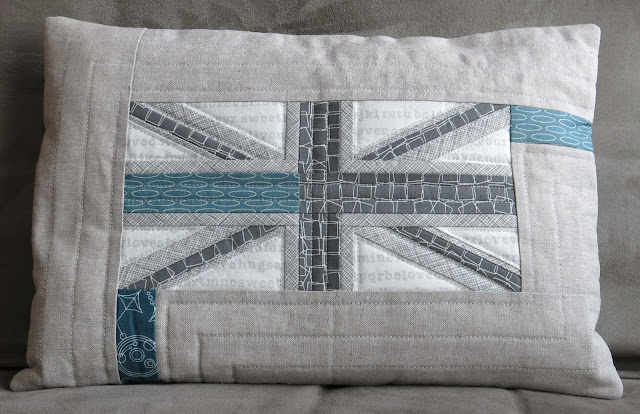 Union Jack quilted cushion