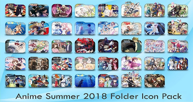 Anime Summer 2018 Icons Folder Pack