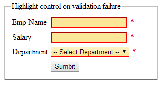 highlight asp.net controls on validation failure
