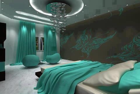 Turquoise color bedroom DORMITORIOS TURQUESA