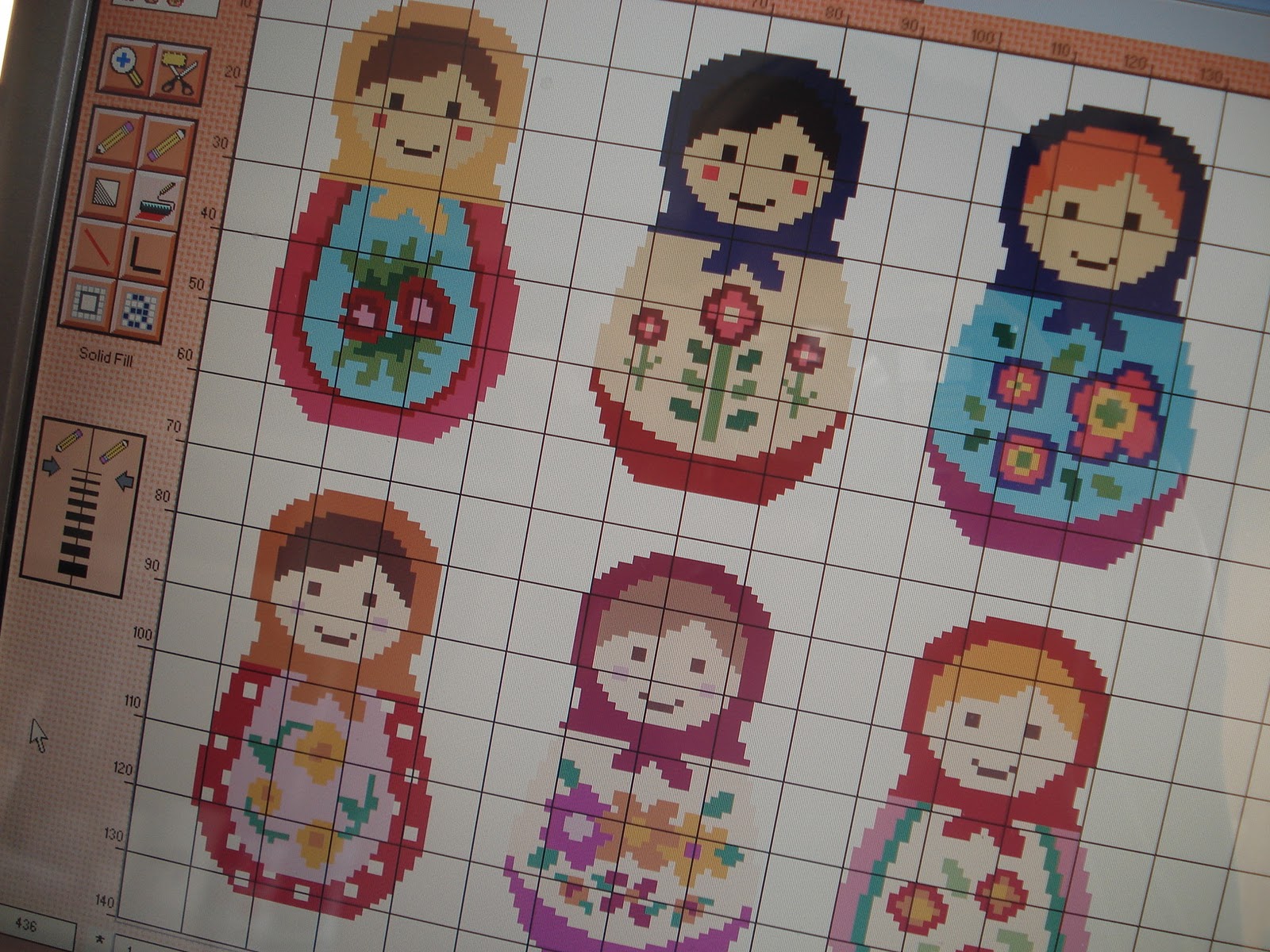Stitch cross pattern babushka russian doll patterns stitching children cupcake cupcakecutie1 sampler bit dolls peek sneak freebie thought matryoshka cutie