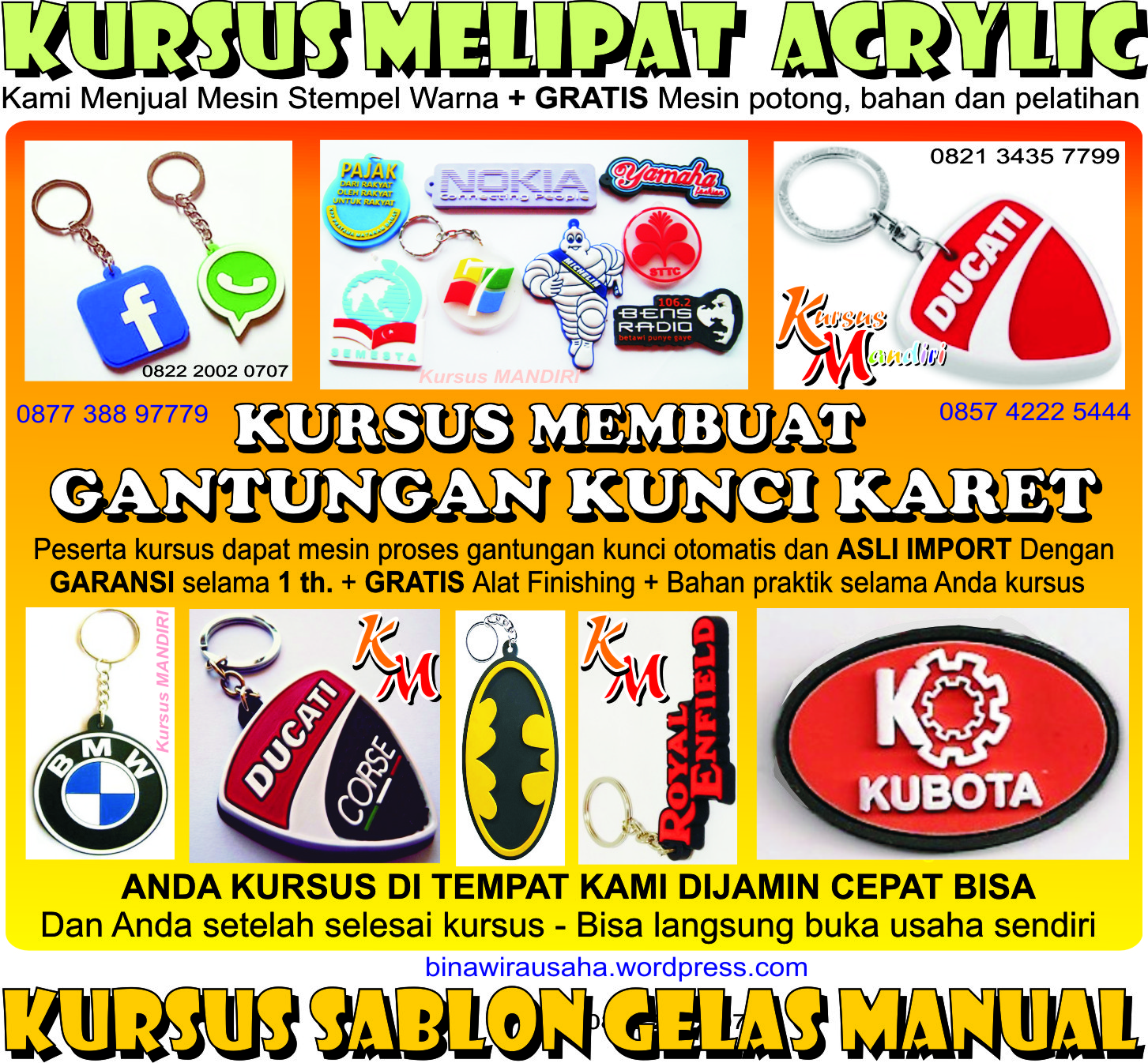 Sablon, Advertising, Offset, Stempel. Iklan, dll.: Fiberglass, Melipat