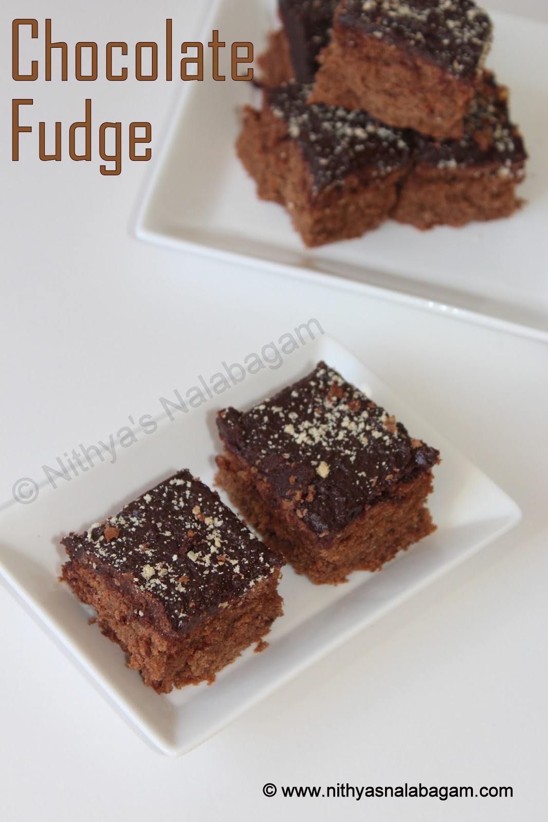 Chocolate Fudge Squares Nithya's Nalabagam