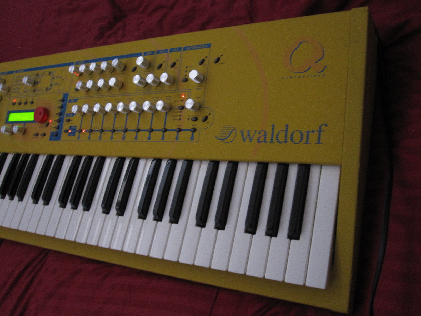 MATRIXSYNTH Yellow Waldorf Q Keyboard with Custom Knobs