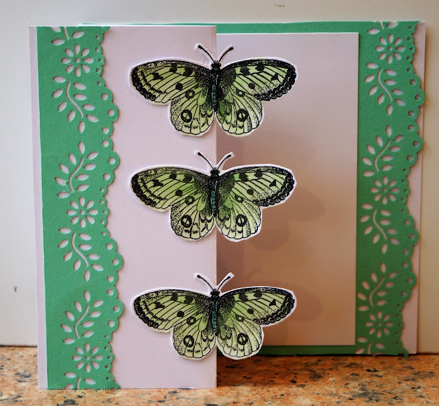 Onions and Paper Butterfly foldback card