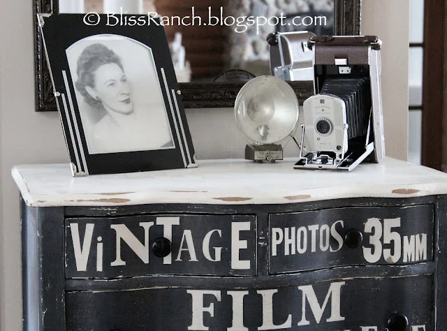 Camera inspired lettered dresser by Bliss Ranch