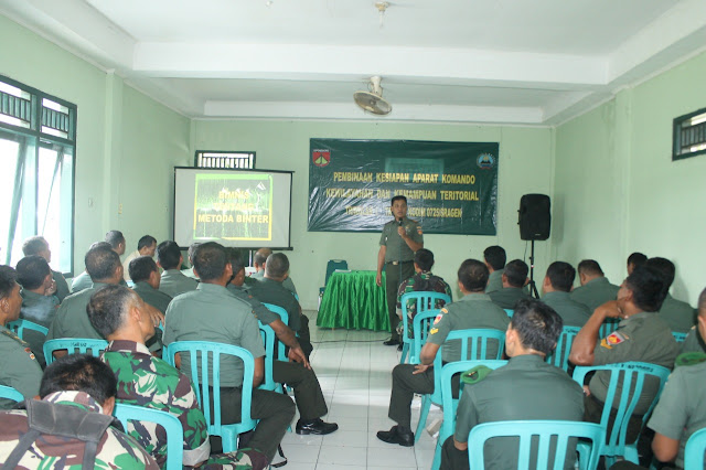 Kodim Sragen Gelar Binsiap Apkowil Dan Puan Ter TW-I TA 2019