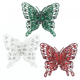 Festive Butterfly Christmas Ornament Set - Giftspiration