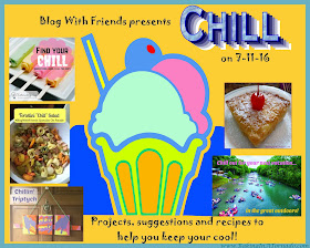 Blog With Friends, monthly projects based on a theme. July's theme is "Chill". | Collage of all the Chill projects | www.BakingInATornado.com