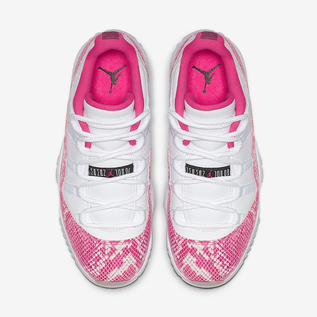 WMNS AIR JORDAN 11 RETRO LOW WHITE/BLACK-RUST PINK