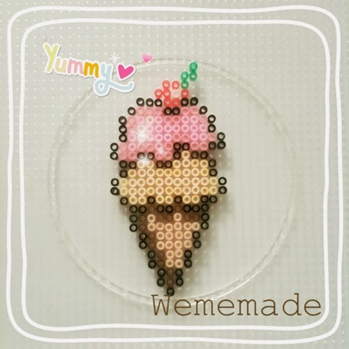 We+Me = Made (it) together...Handmade & DIY Perler Beads Creation No.9 IceCream Cone for Hot