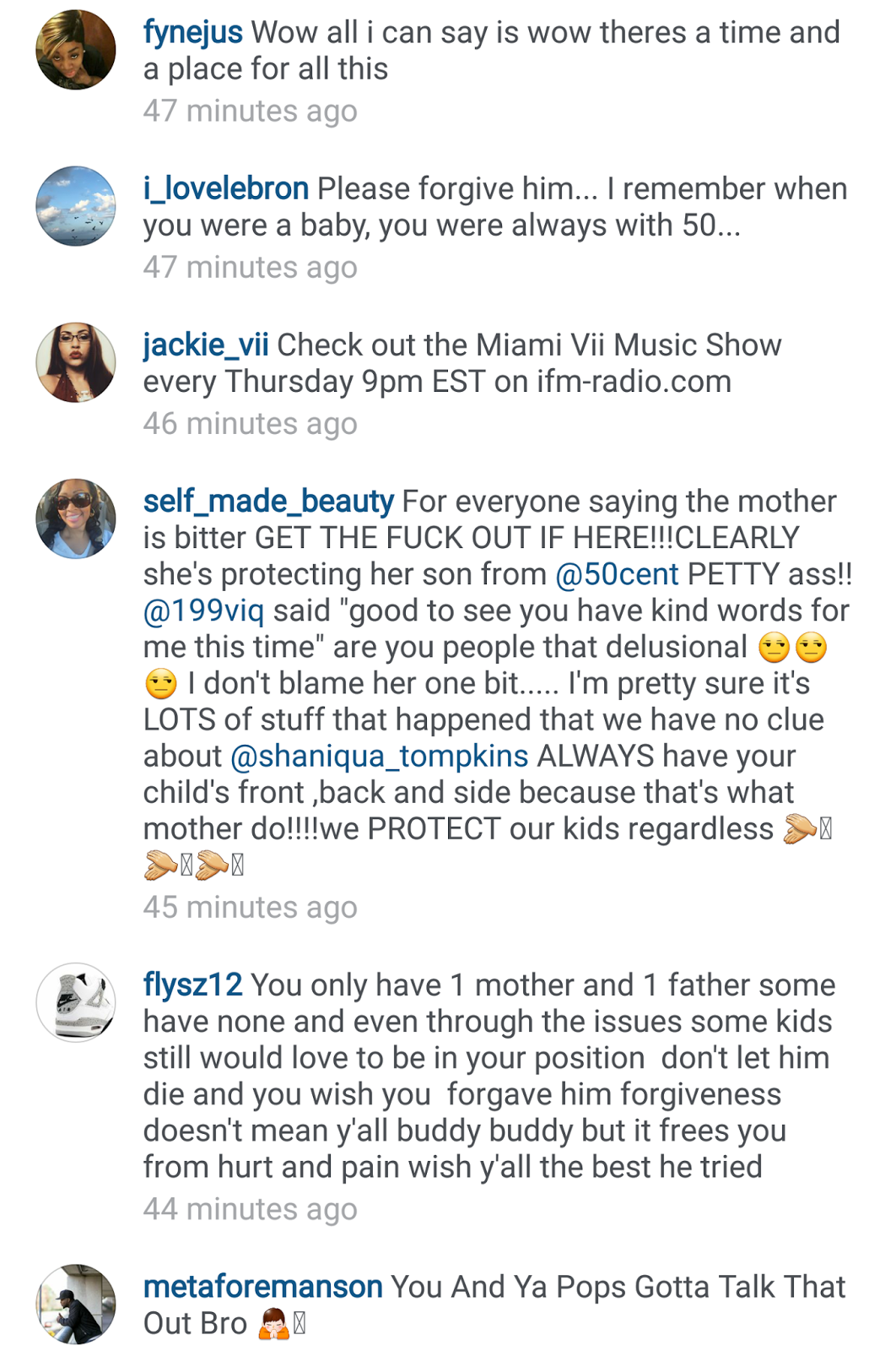 50 Cents baby mama lashes out at him for talking to their son on IG 50 Cents baby mama lashes out at him for talking to their son on IG