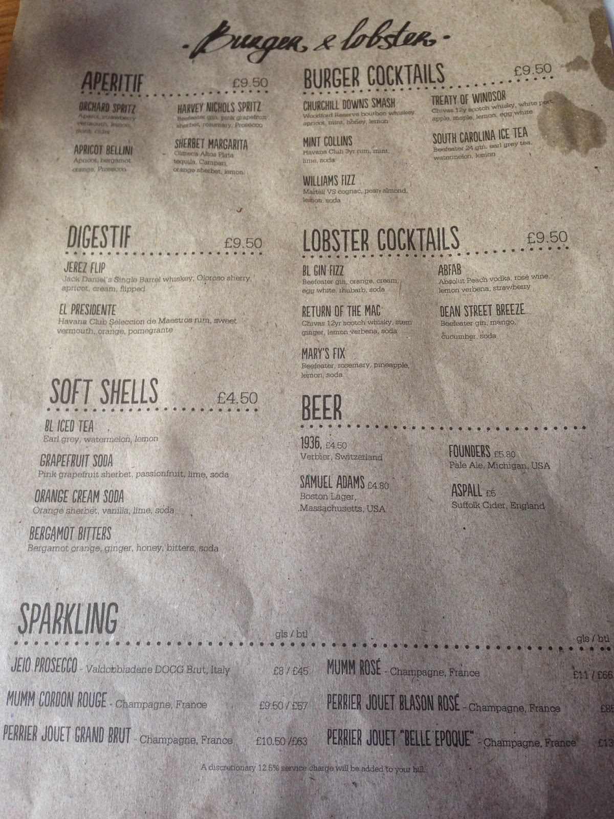 THIS LITTLE PIGGY LOVES FOOD! BURGER & LOBSTER, HARVEY NICHOLS