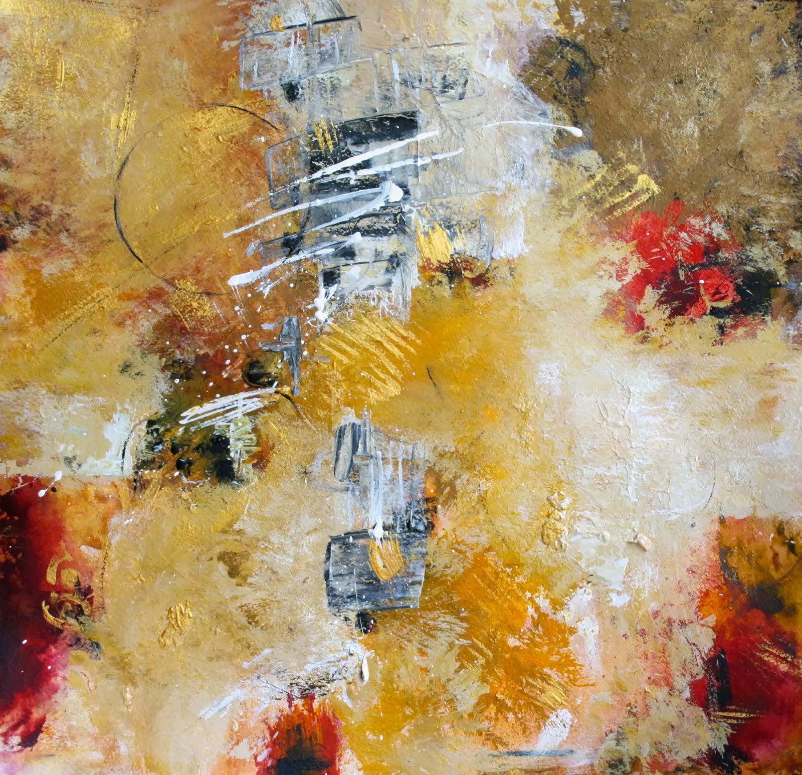 Daily Painters Abstract Gallery Mixed Media Abstract Painting "Exact