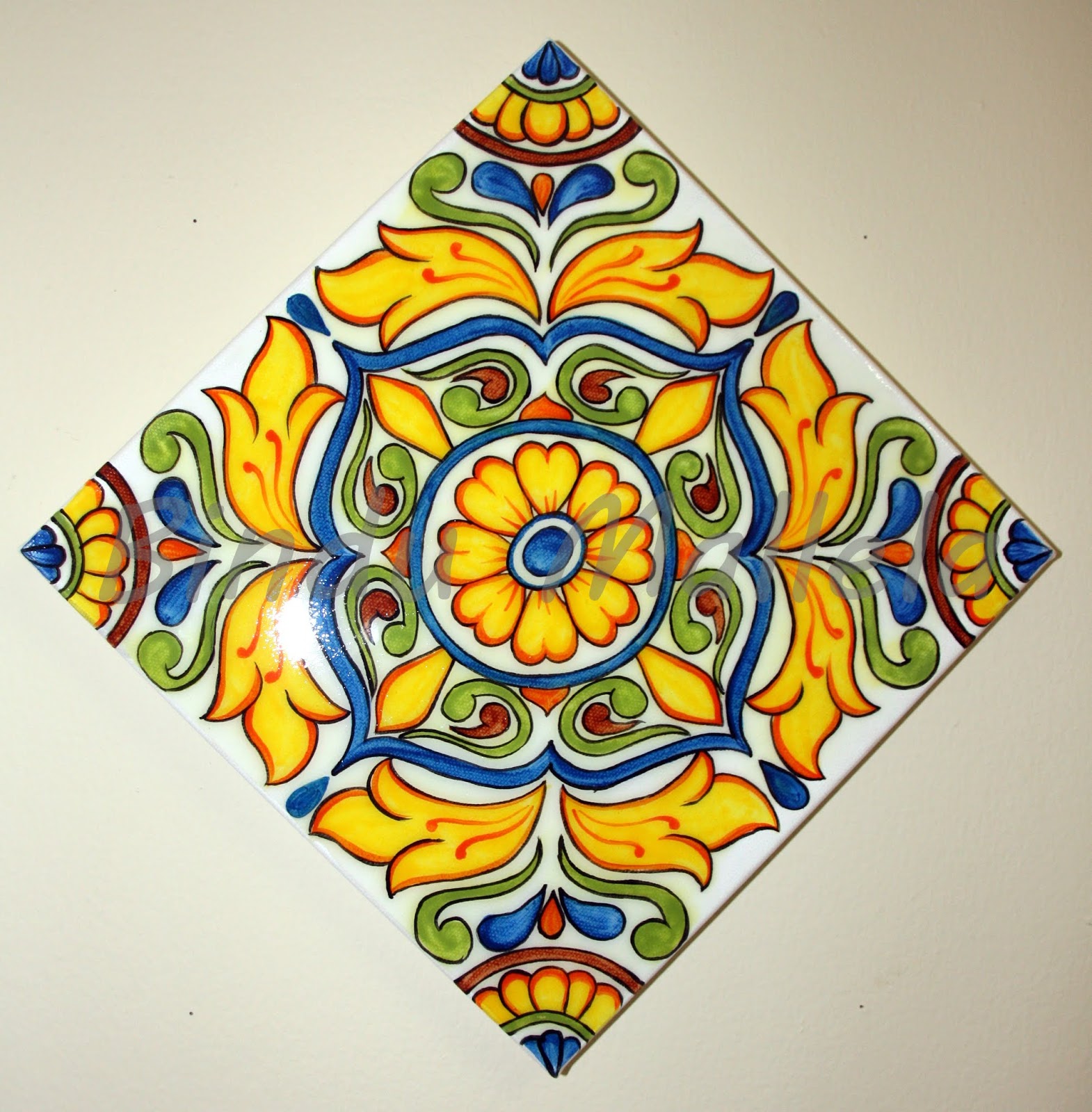 crazy for colors! Ceramic tiles on canvas...