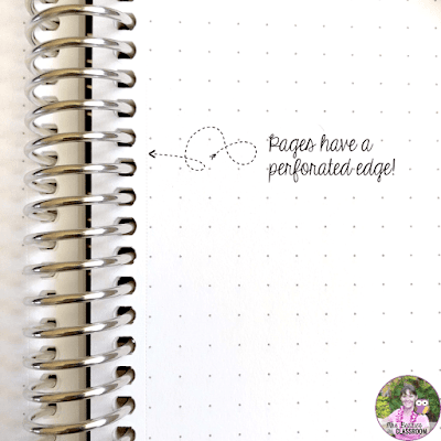 Perforated dotted paper in Erin Condren Coiled Notebook
