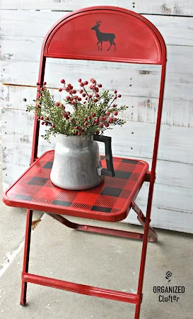 Stenciled Vintage Thrift Shop Folding Chair
