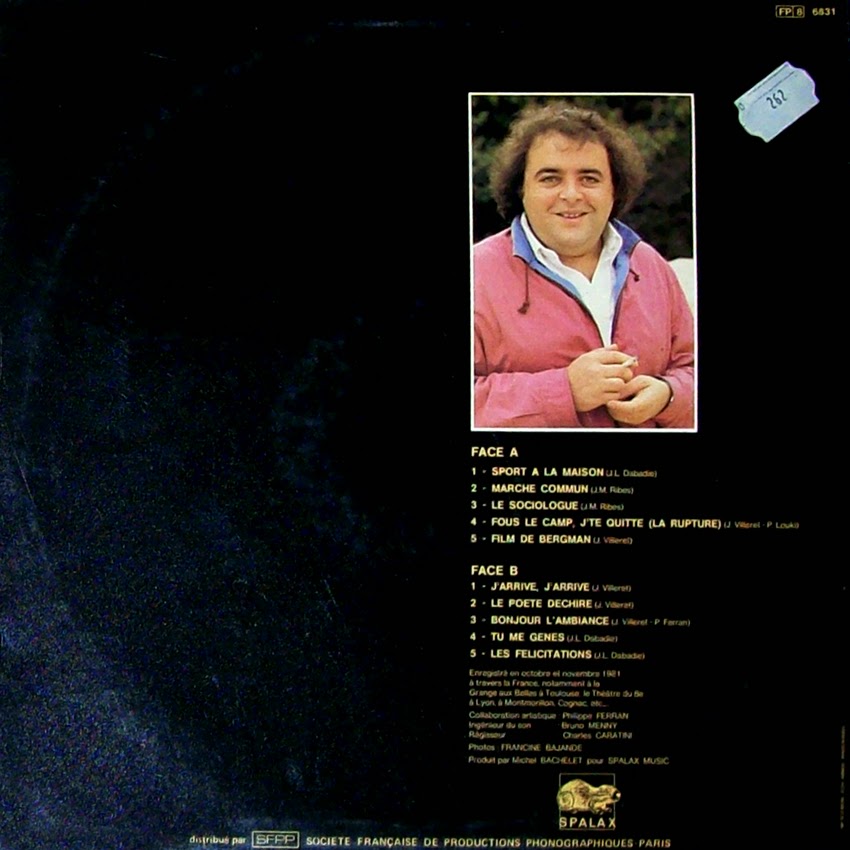 les sensass sillons: Jacques Villeret - Bonjour l'ambiance ! (1981)
