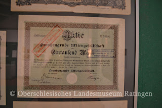 share certificate of Preussengrube Aktiengesellschaft