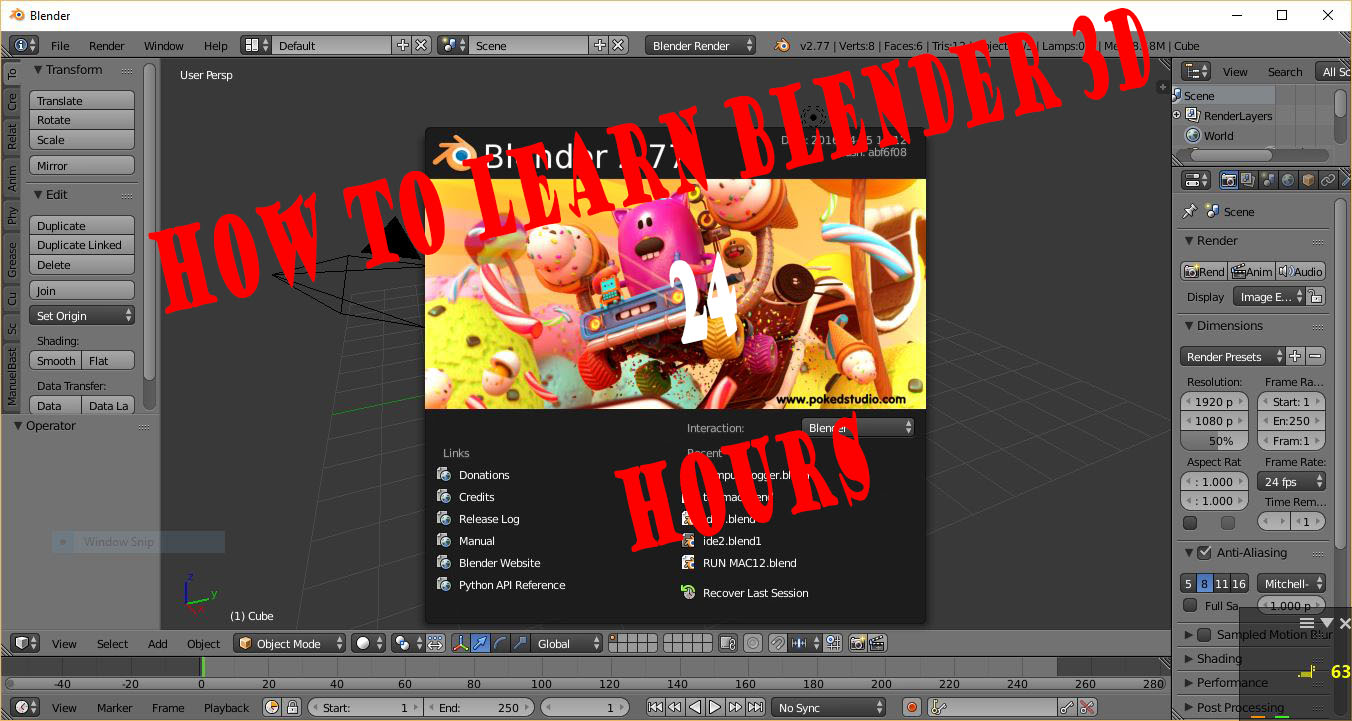 Blender Basics Tutorial ~ Geek 3d