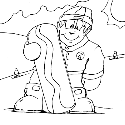 Snowboard Coloring Page ~ Child Coloring