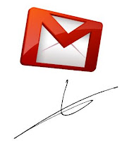 Logo Gmail y una firma