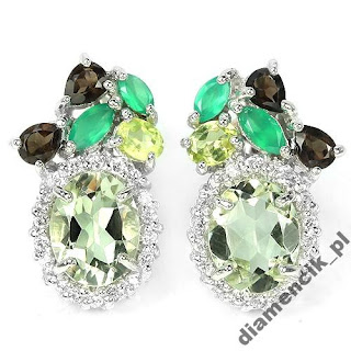 kolczyki koktajlowe z naturalnymi kamieniami kolczyki gwiazd kolczyki koktajlowe biżuteria z kamieniami trendy 2016