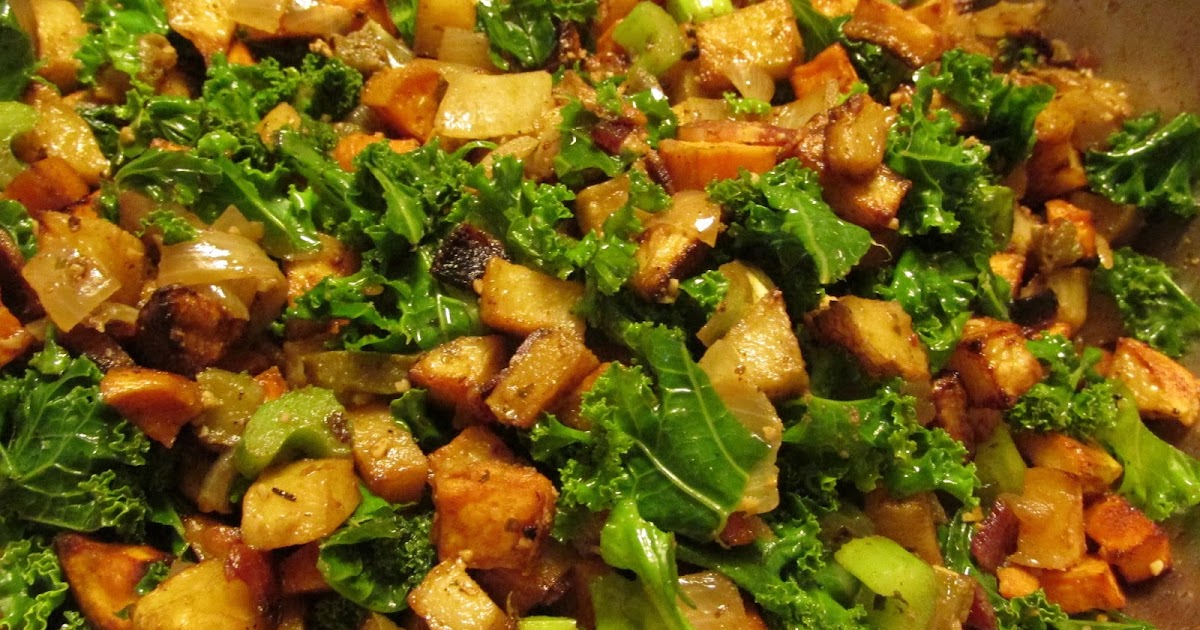Whole30 Roasted Potato & Wilted Kale Salad