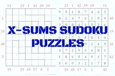 X-Sums Sudoku Puzzles: Classic and Jigsaw Variations