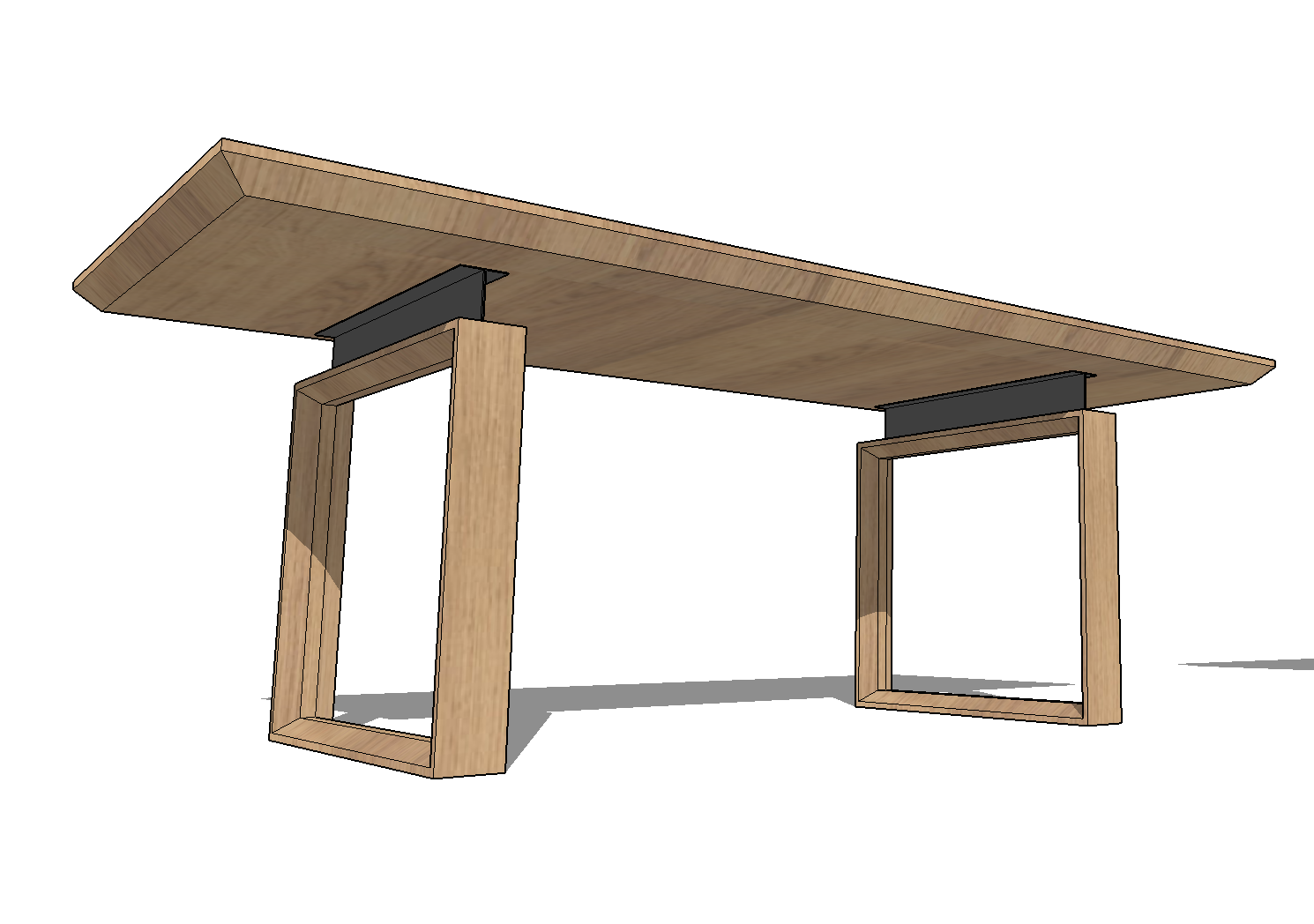 fukusu Furniture Design Modern Minimalist Wooden + Steel Dining