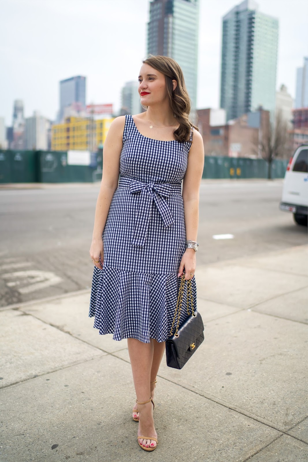 Gingham Midi Dress | Connecticut Fashion and Lifestyle Blog | Covering ...
