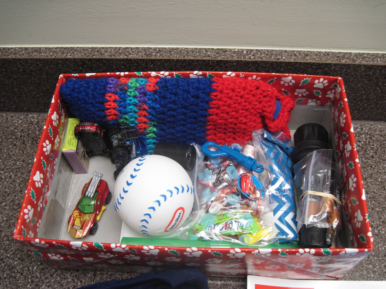 Simply Shoeboxes Example of an OCC Shoebox for Boy 24 Years Old 2016