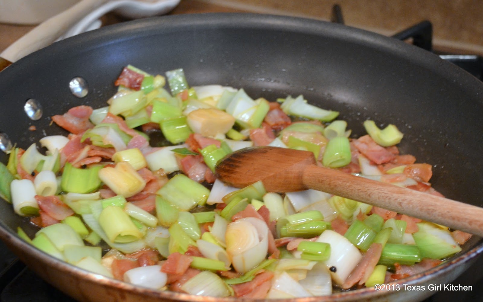 Texas Girl Kitchen Pancetta & Leeks