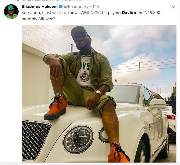  Nigerians React To Davido Going For His NYSC, Blast Chioma For 'Dropping Out' (Pics)