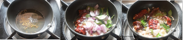 Step 5 - Prepare tadka for the Mullangi Sambar