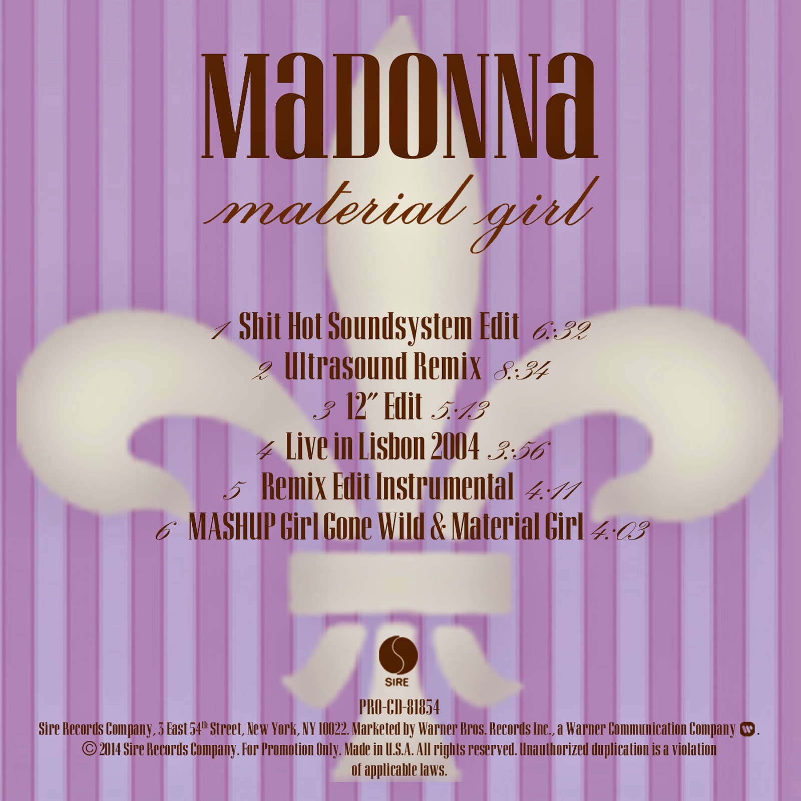 Madonna FanMade Covers Material Girl Remixes