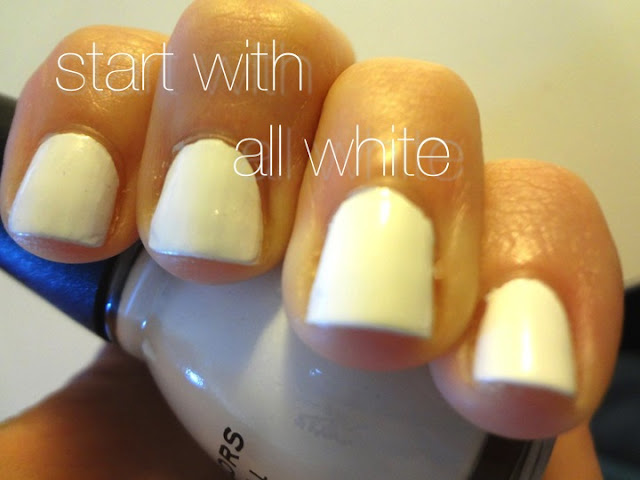 all white nails