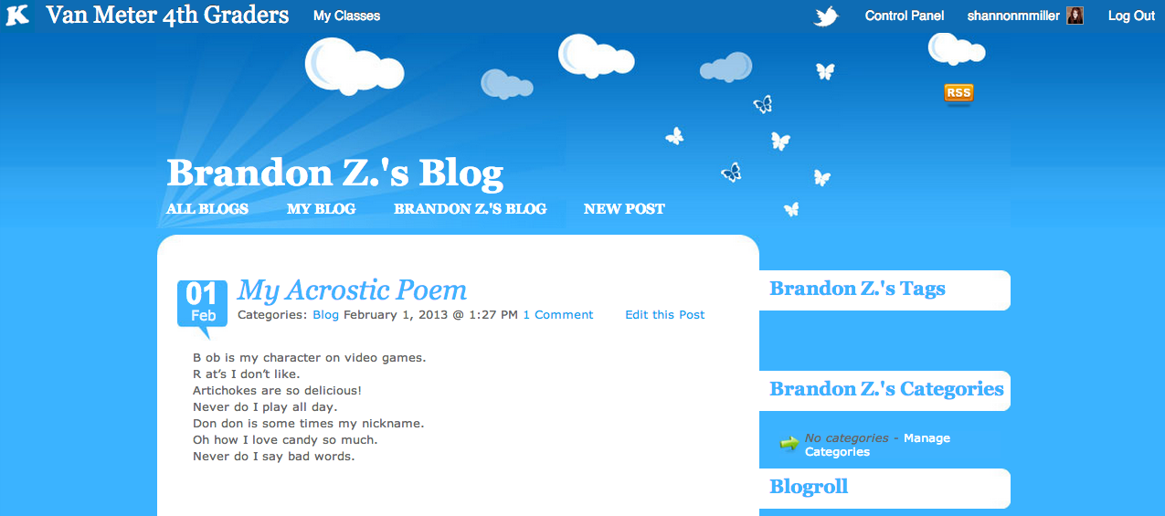 The Library Voice Collaborative Poetry Gallery Walk Project 4th Grade Classroom Music Art Library And Technology Come Together