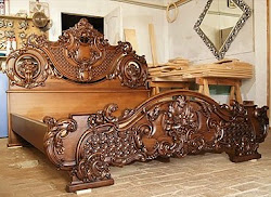 bed wooden handmade frame designs unique cnc wood stl furniture 2pc rustic beds 3d a062 hand bedroom decor