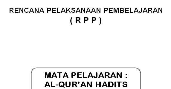 PERANGKAT PEMBELAJARAN RENCANA PELAKSANAAN PEMBELAJARAN