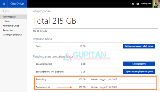 Dapatkan 200GB Microsoft OneDrive Gratis