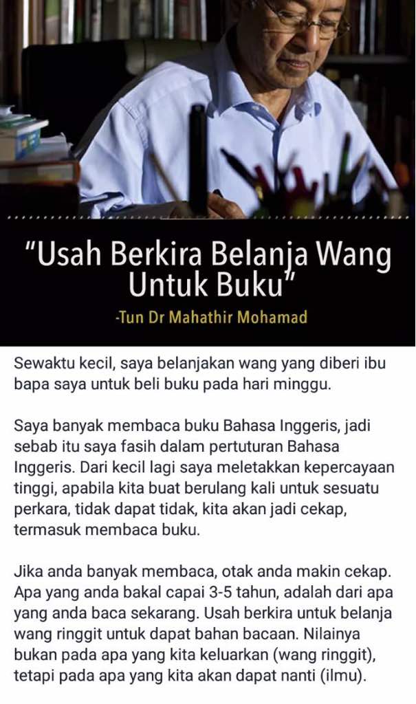 9 Nasihat Tun Dr Mahathir Untuk Kita Semua ~ Wordless Wednesday