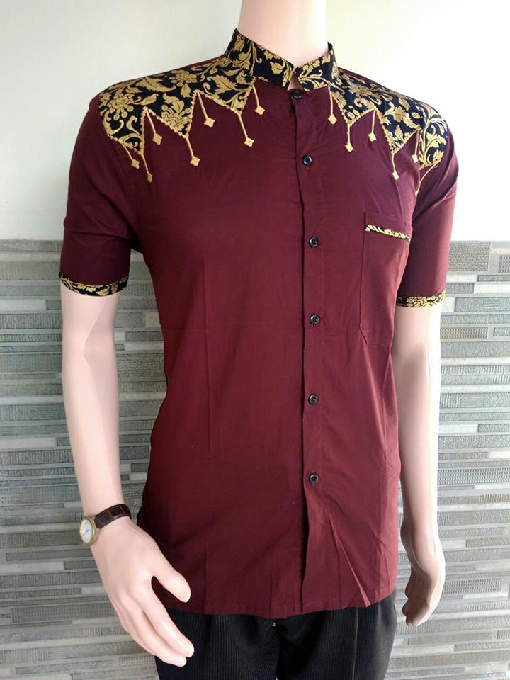 20 Model  Baju  Batik Pria  Kombinasi Terbaru Mesin Jahit