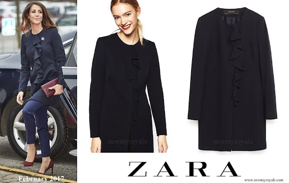 Princess Marie wore ZARA Front Frill Frock Coat