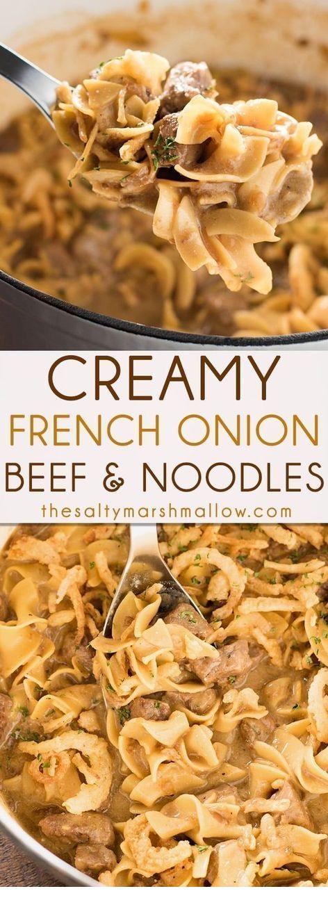 Creamy French Onion Beef and Noodles