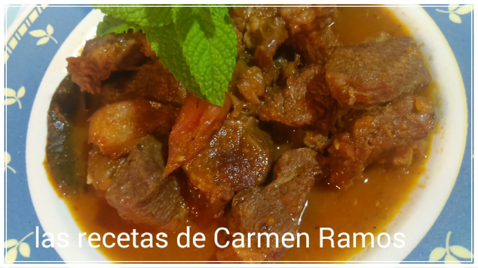 Las recetas de Carmen Ramos..Cocina Mariposa MORCILLO ESTOFADO CON SALSA ESPAÑOLA........