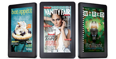 Magazines in Rich Color of Amazon Kindle fire tablet