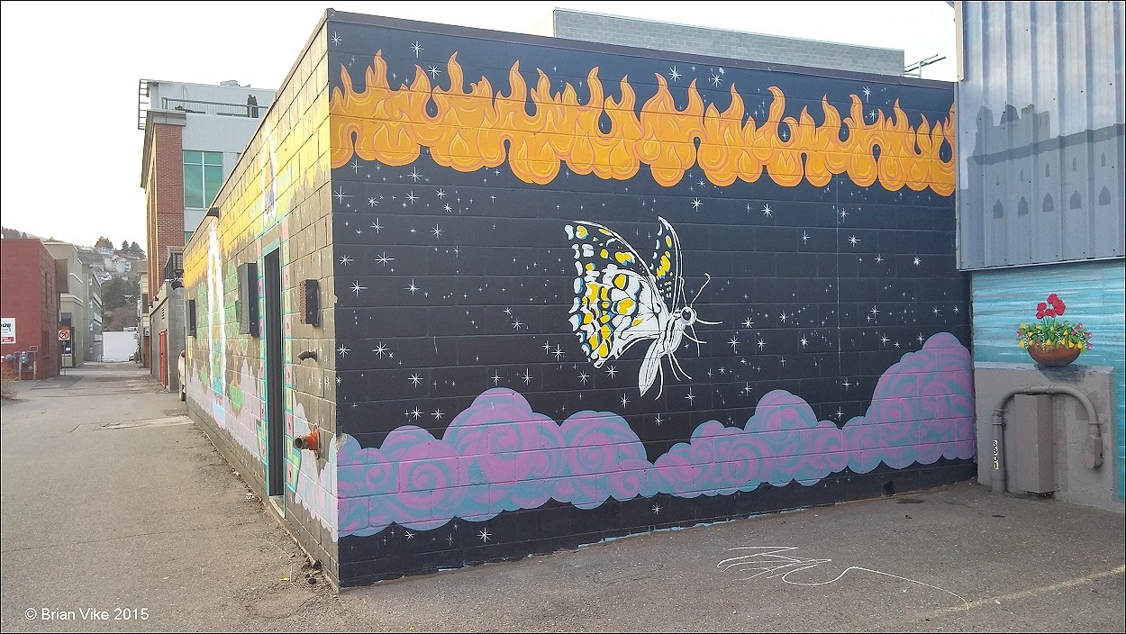 Northern Interior British Columbia Back Alley Mural Paintings Kamloops